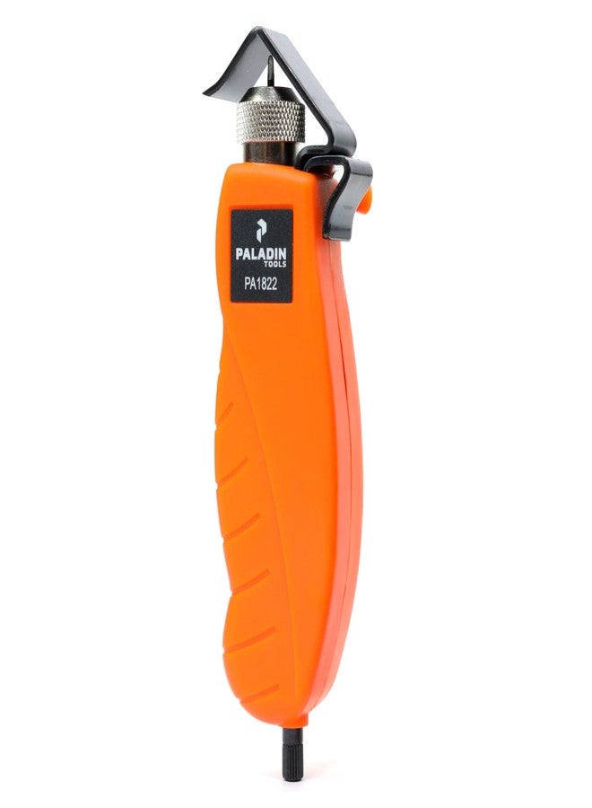TEMPO Paladin Tools PA1822 Round Cable Stripper Tool for Precise Cable Jacket Removal - Adjustable Cable Slitter 3/16" to 1" (4.5-25 mm) - Image 1