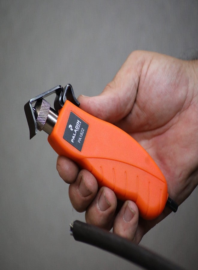 TEMPO Paladin Tools PA1822 Round Cable Stripper Tool for Precise Cable Jacket Removal - Adjustable Cable Slitter 3/16" to 1" (4.5-25 mm) - Image 5