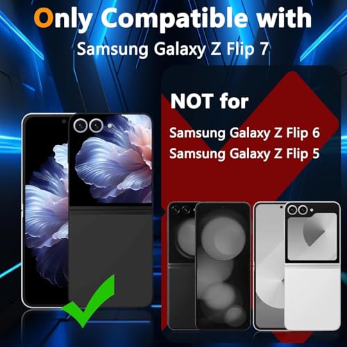 Lensarmor Camera Lens Protector Rings for Samsung Galaxy Z Flip 7 (Pack of 2) – Jet Black Metal Lens Covers, Scratch Resistant Aluminum Alloy Camera Rings - Image 2