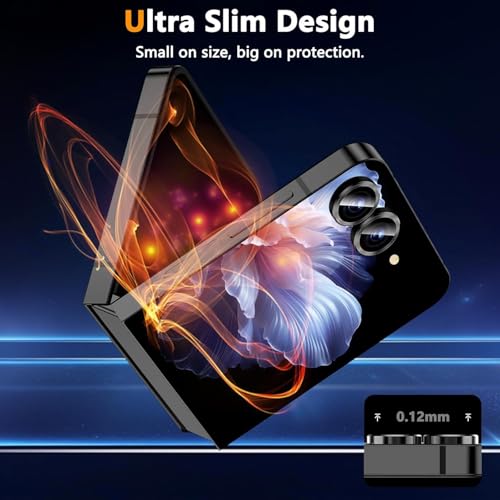 Lensarmor Camera Lens Protector Rings for Samsung Galaxy Z Flip 7 (Pack of 2) – Jet Black Metal Lens Covers, Scratch Resistant Aluminum Alloy Camera Rings - Image 4