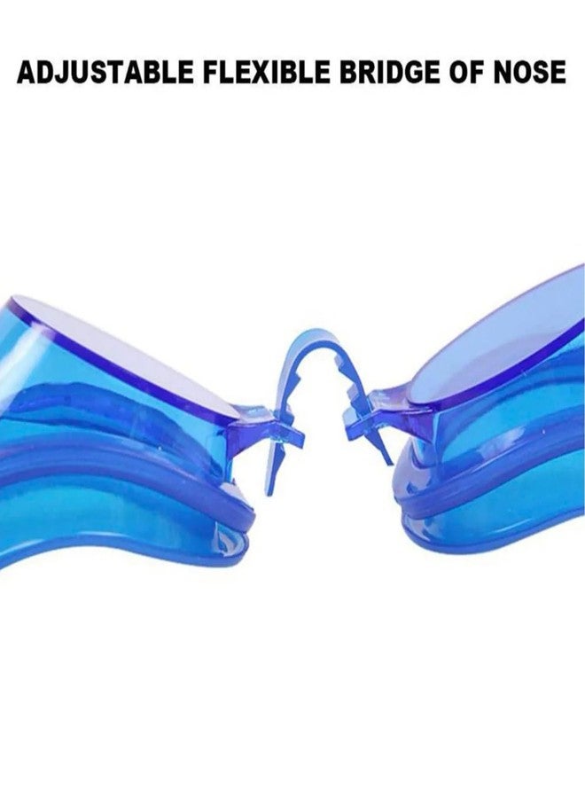 HUNCHA Swim Goggles, Swimming Goggles No Leaking Full Protection Adult Men Women Youth, Anti Fog Air Tight Wide View Swimming Goggles With Adjustable Strap & Ear Plug, for 3+ to Adults, Pack of 1 - Image 3