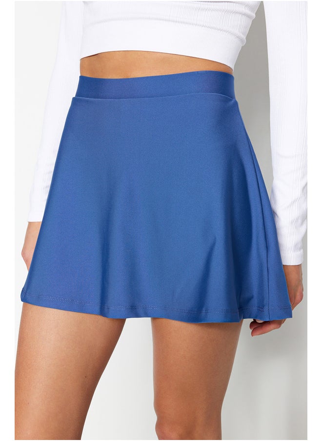trendyol - Indigo 2 Layer Tennis Knitted Sports Shorts Skirt With Inner Shorts TWOSS22SR00067 - Image 1