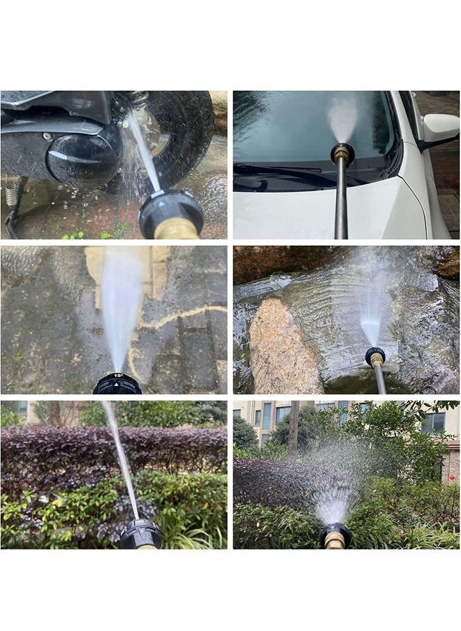 Excefore - Pressure Washer Spray Nozzle, 6-in-1 Quick Change over and Adjustable, 1/4in Plug Connect Tips MAX 4000PSI for Pressure Washer - Image 1