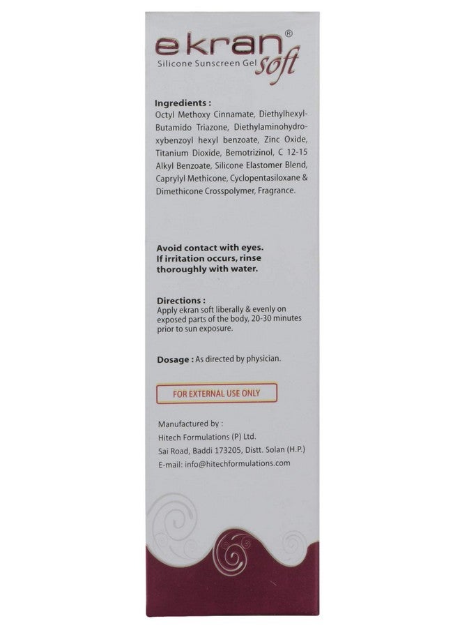 Ekran Soft Spf 50+ Silicone Sunscreen Gel For All Skin Types - 50 G - Image 4