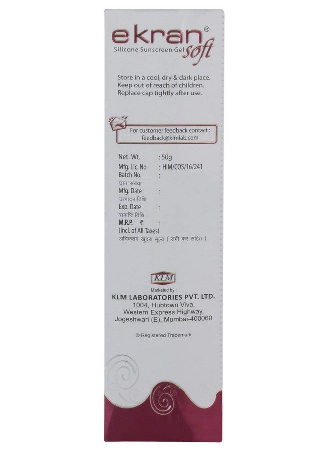 Ekran Soft Spf 50+ Silicone Sunscreen Gel For All Skin Types - 50 G - Image 3
