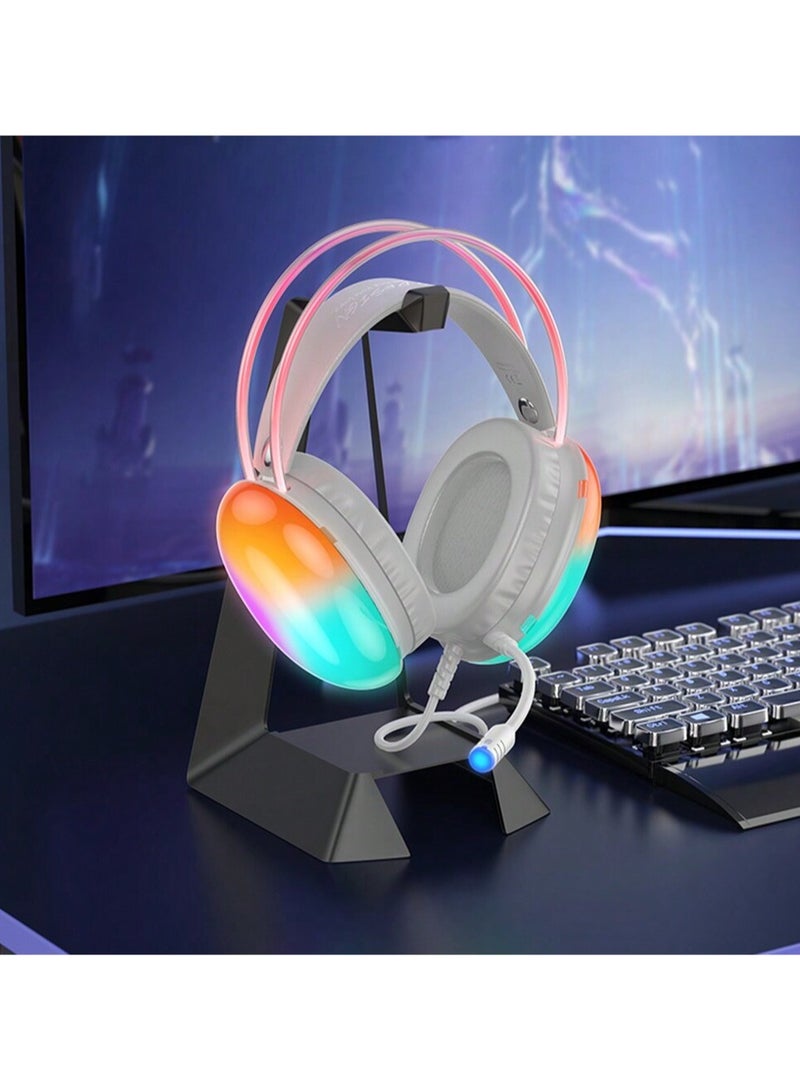 Hoco Gaming Headset With Light Effect For Pc/laptop, 3.5mm Wired Headphone Multicolor - Image 3