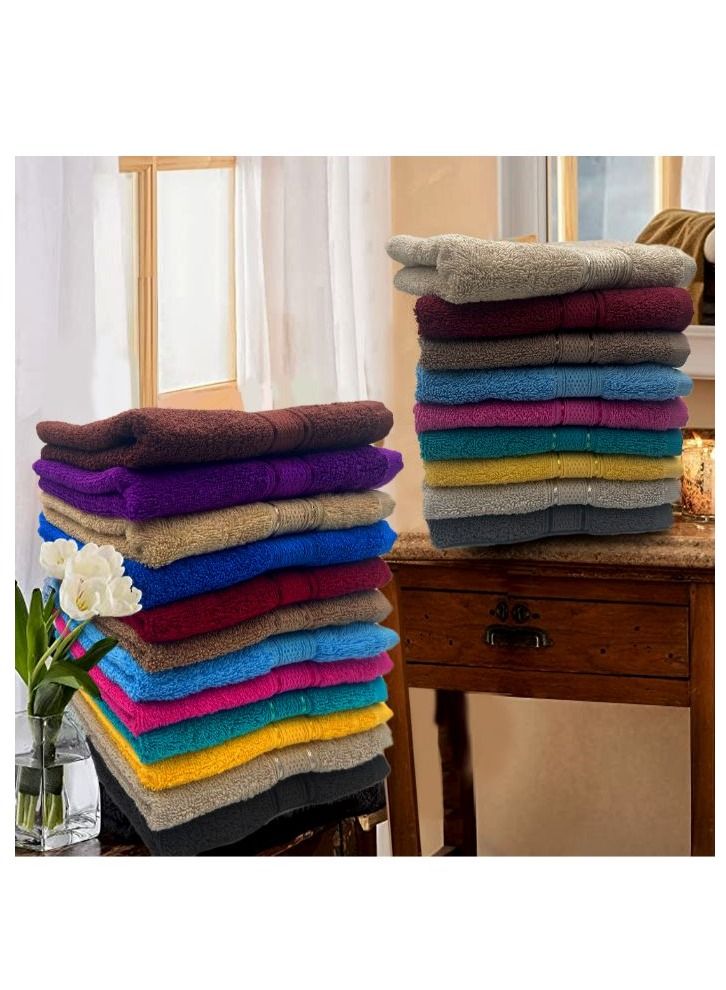 BYFT Daffodil (Brown) Premium Hand Towel (40x60 Cm-Set of 1) 100% Cotton, Highly Absorbent and Quick dry, Hotel and Spa Quality Bath linen with Stripe Diamond Dobby-500 Gsm - Image 5