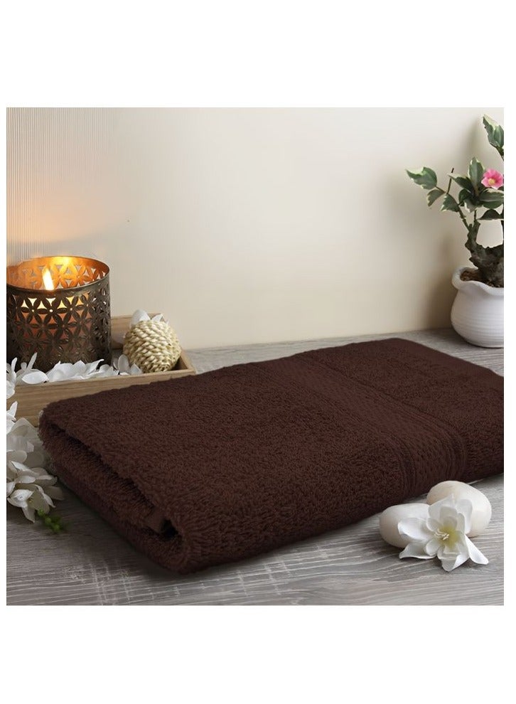 BYFT Daffodil (Brown) Premium Hand Towel (40x60 Cm-Set of 1) 100% Cotton, Highly Absorbent and Quick dry, Hotel and Spa Quality Bath linen with Stripe Diamond Dobby-500 Gsm - Image 1