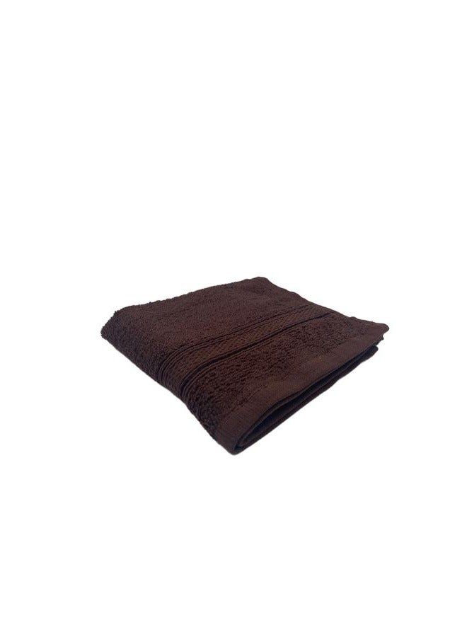 BYFT Daffodil (Brown) Premium Hand Towel (40x60 Cm-Set of 1) 100% Cotton, Highly Absorbent and Quick dry, Hotel and Spa Quality Bath linen with Stripe Diamond Dobby-500 Gsm - Image 3