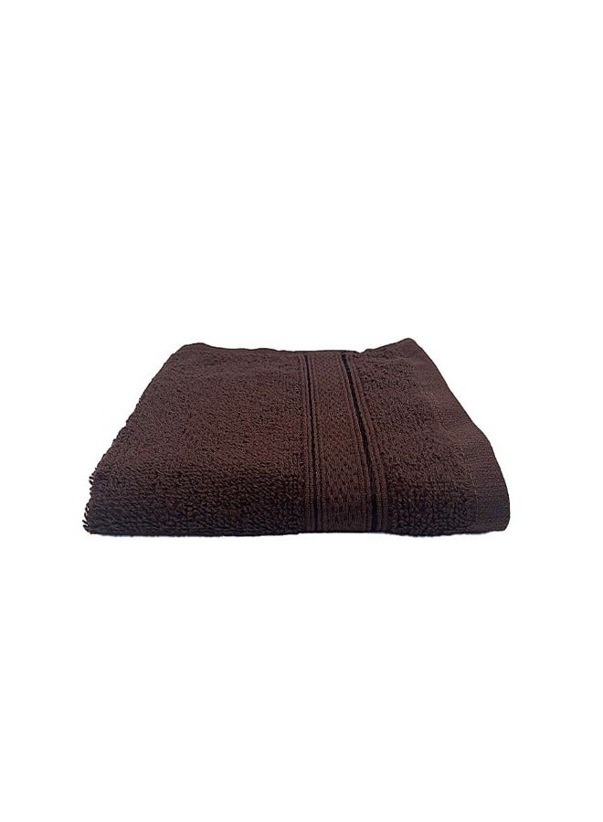 BYFT Daffodil (Brown) Premium Hand Towel (40x60 Cm-Set of 1) 100% Cotton, Highly Absorbent and Quick dry, Hotel and Spa Quality Bath linen with Stripe Diamond Dobby-500 Gsm - Image 2