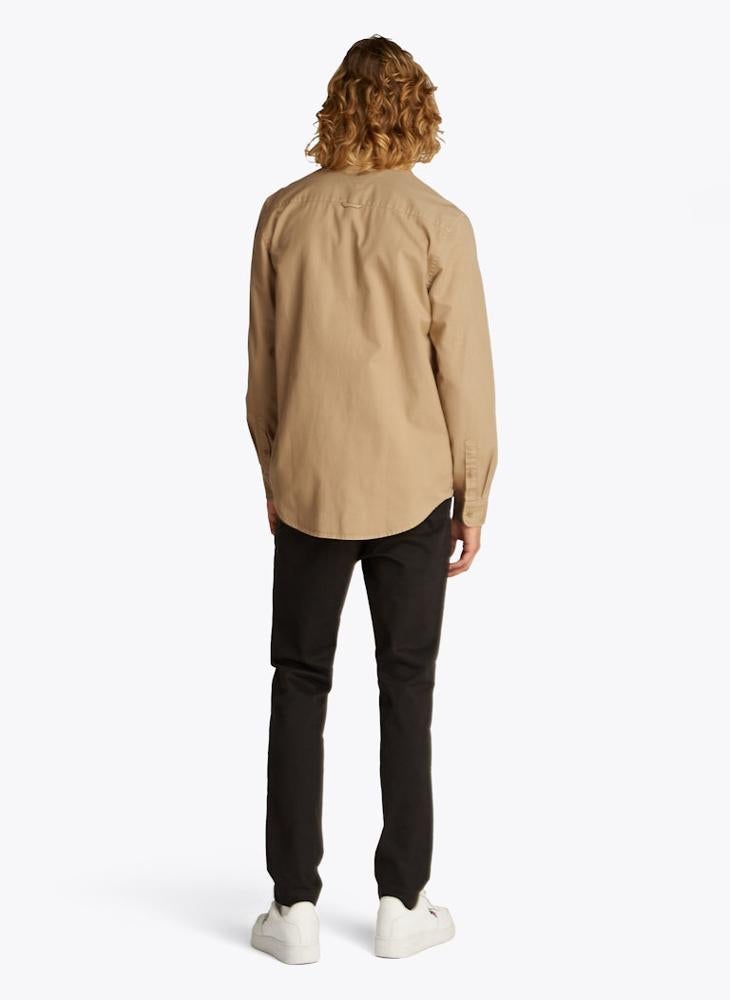 TOMMY JEANS Regular Fit Washed Twill Long Sleeve Shirt  - Image 2