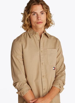 TOMMY JEANS Regular Fit Washed Twill Long Sleeve Shirt  - Image 3