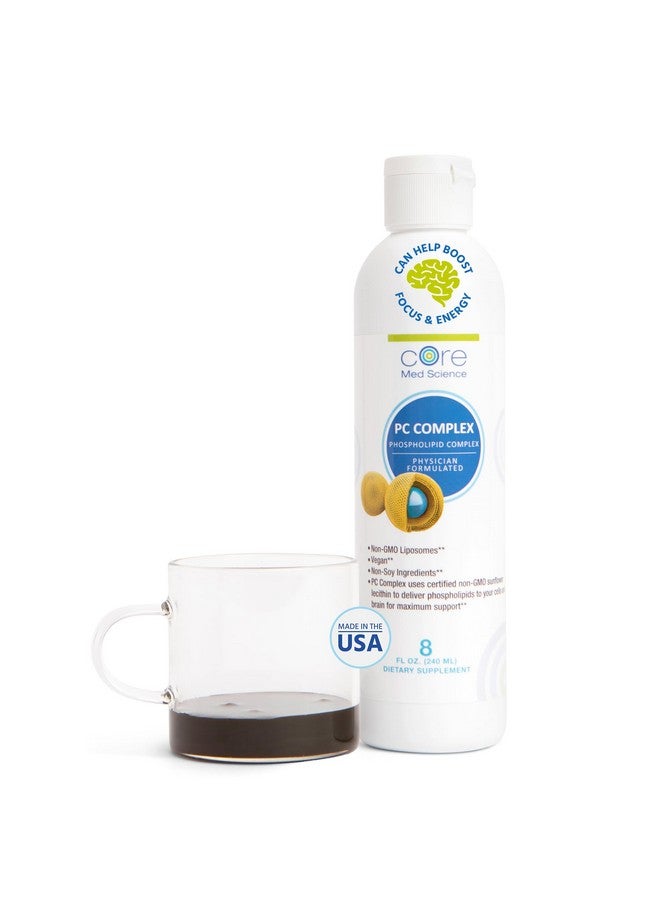 Core Med Science Phosphatidylcholine Supplement, Liposomal PC Complex (8 Fl Oz) - Lecithin Phospholipid Supplement That Supports Liver & Gut Health - Phosphatidyl Choline Liquid for Cognition Support - Image 1