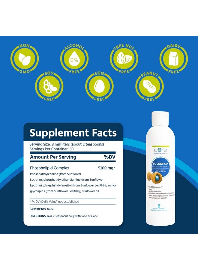 Core Med Science Phosphatidylcholine Supplement, Liposomal PC Complex (8 Fl Oz) - Lecithin Phospholipid Supplement That Supports Liver & Gut Health - Phosphatidyl Choline Liquid for Cognition Support - Image 3