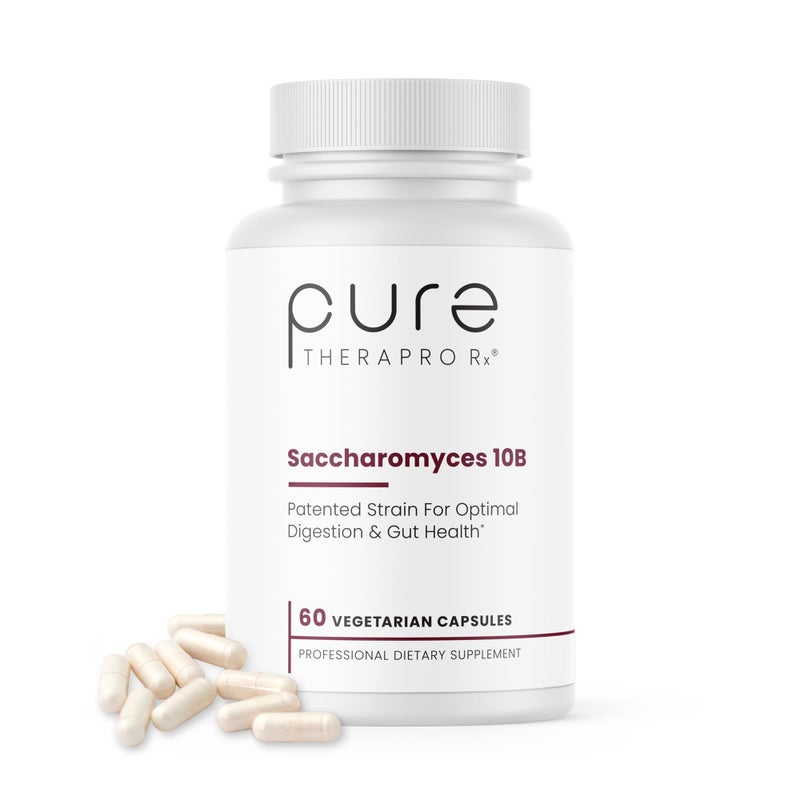 Pure Therapro Rx Saccharomyces 10B Saccharomyces Boulardii 10 Billion CFU Per Serving Patented Strain Lynside CNCM I3799 Probiotic Capsules Probiotics for Men and Women 60 Count
