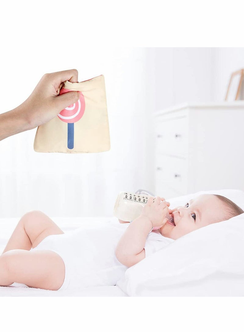 Baby Gifts Toys, Soft Cards with Cloth Storage Bag for Infants Newborn, Toddlers and Kids Learning High Contrast Cards at Home, on Airplanes, Cars or Travel Colourful (Pack of 20 Pieces) - Image 3