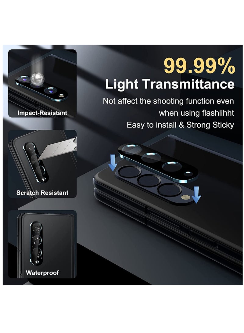 KASTWAVE For Samsung Galaxy Z Fold 4 Front Screen Protector Tempered Glass Case Friendly 9H Hardness HD Clear Film + Camera Lens Protector for Galaxy Z Fold 4 5G - Anti-Scratch - Image 4