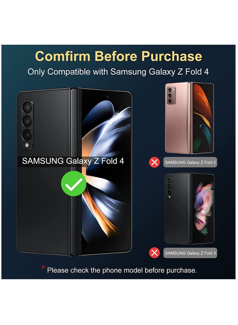 KASTWAVE For Samsung Galaxy Z Fold 4 Front Screen Protector Tempered Glass Case Friendly 9H Hardness HD Clear Film + Camera Lens Protector for Galaxy Z Fold 4 5G - Anti-Scratch - Image 5