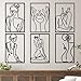 Cindeer Cindeer 6 Pcs Metal Wall Decor Metal Minimalist Abstract Woman Wall Art Modern Minimalist Decor Aesthetic Female  - Image 2
