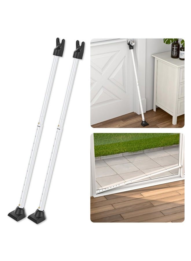 SecurityMan Door Security Bar, Heavy Duty 2-in-1 Door Stoppers Security Bar and Sliding Door Lock Bar (2 Pack) - Perfect Adjustable Door Jammer Door Stopper for Home, Hotel, and Apartment Security - Image 1
