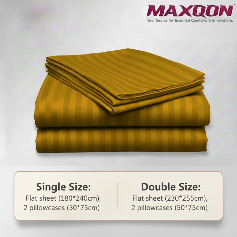 ماكسكون طقم ملاية سرير مايكروفايبر فاخر مكوّن من 3 قطع – ملاية مسطحة مقاس (230×255 سم) مع 2 كيس وسادة (50×75 سم) – ناعم جداً، قابل للتنفس، ومقاوم للتجاعيد – مناسب لأسرة الكوين والكينج – مثالي للاستخدام المنزلي والفندقي - Image 3