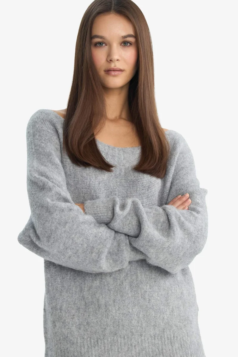 ديفاكتو Regular Fit Boat Collar Pullover