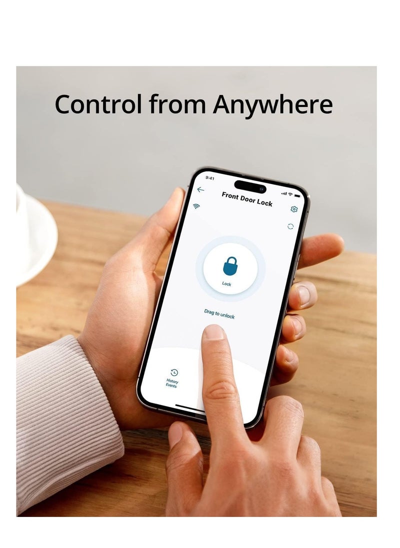 ROBUSTLINE Robustline Electronic Smart Lock For Glass Door with 4 Function-  (2 YEARS WARRANTY) (NO Drill Required) Fingerprint, Mobile App, Passcode, Metal Key (RBSL4010B)  - Image 2