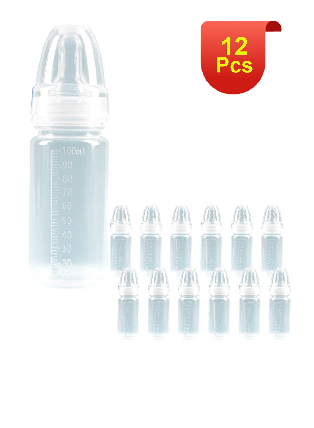 Splendors 12-Piece Disposable Feeding Bottles With Lid Newborn