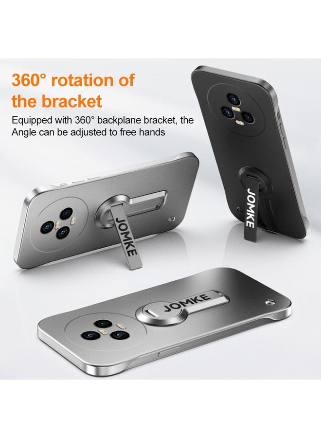 Green Tiger Case For Honor Magic5 Baking Varnish 360 Rotate Holder No Frame PC Phone Case - Image 3