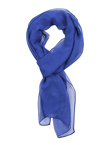 PANTONIGHT Long Chiffon Sheer Scarf For womens (066 royal Blue) - Image 5