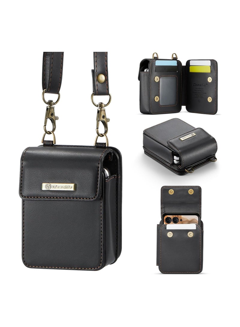 Compatible Motorola Razr 50 Ultra/Razr 50/Razr 40 Ultra/Razr 40 Phone Case Wallet Crossbody with RFID Blocking Card Holder Magnetic Snap Closure PU Leather Mini Bag Phone Case 