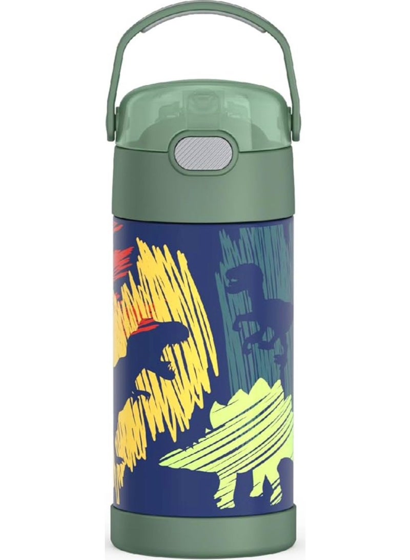 Thermos 12 oz Funtainer Water Bottle - Dinosaurs, Stainless Steel - Image 1