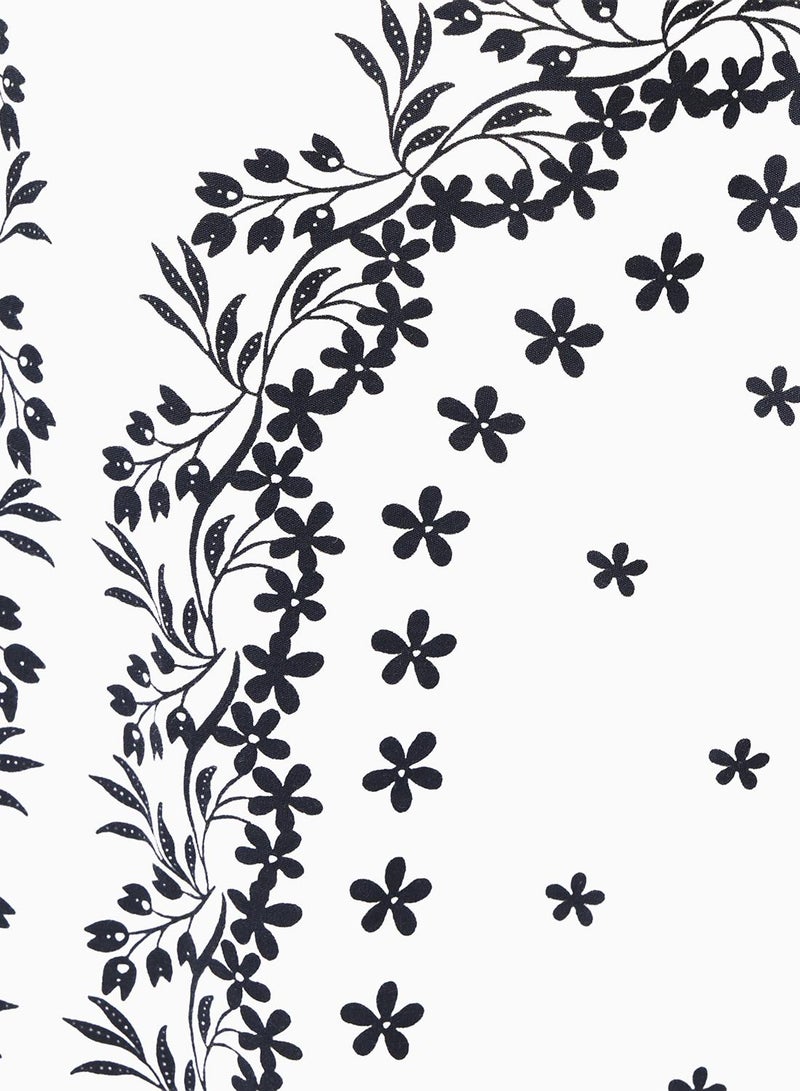 French Connection Cambria Cotton Floral Sleeve Tie Up Shirt - Image 4