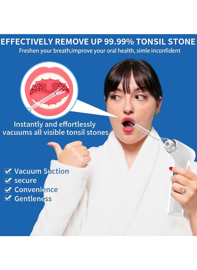 Ru syanl Tonsil Stone Removal Kit Tonsil Stone Remover Vacuum with Built-in Blue Light Rechargeable Tonsil Stone Remover for Bad Breath  - Image 2