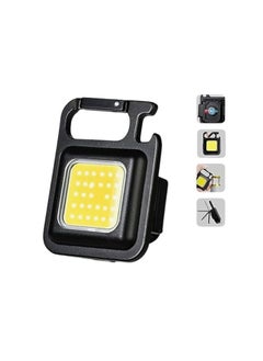 Generic 800 Lumen LED Keychain, Rechargeable Keychain, Mini Flashlight 4 Light Modes, Portable Pocket Light with Folding Bottle Opener Bracket and Magnetic Base for Hunting, Camping, Hiking  - Image 1