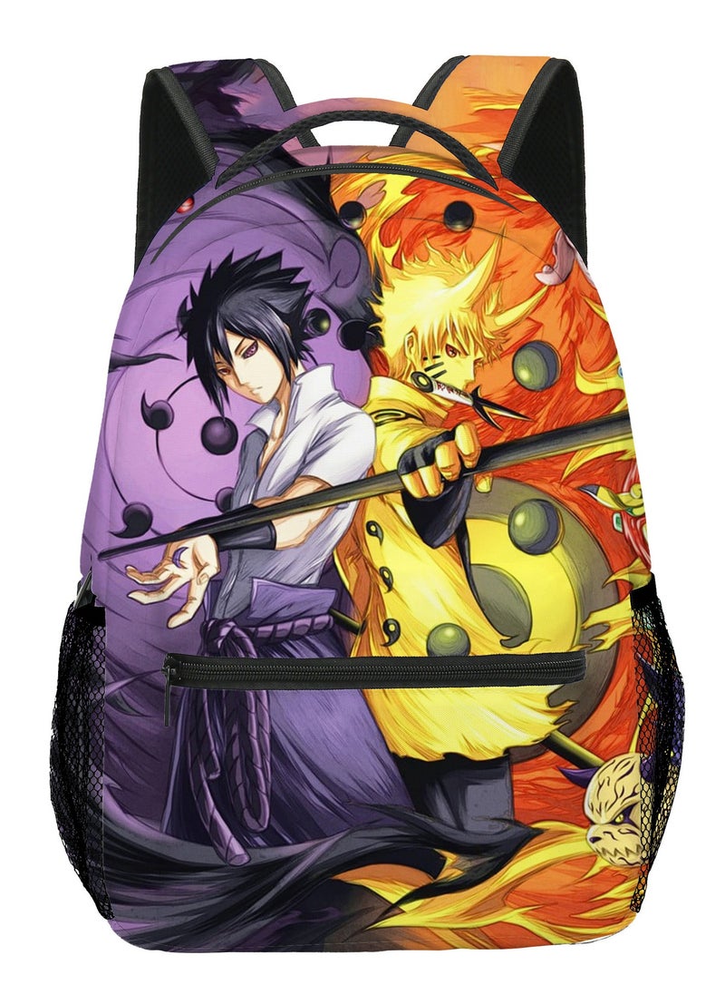 Naruto - 【 School Season 】Naruto Student Schoolbag Children's Anime Printed Backpack Teenagers Large Capacity Backpack 14 Inch Laptop Bag Leisure Bag Travel Bag - Image 1