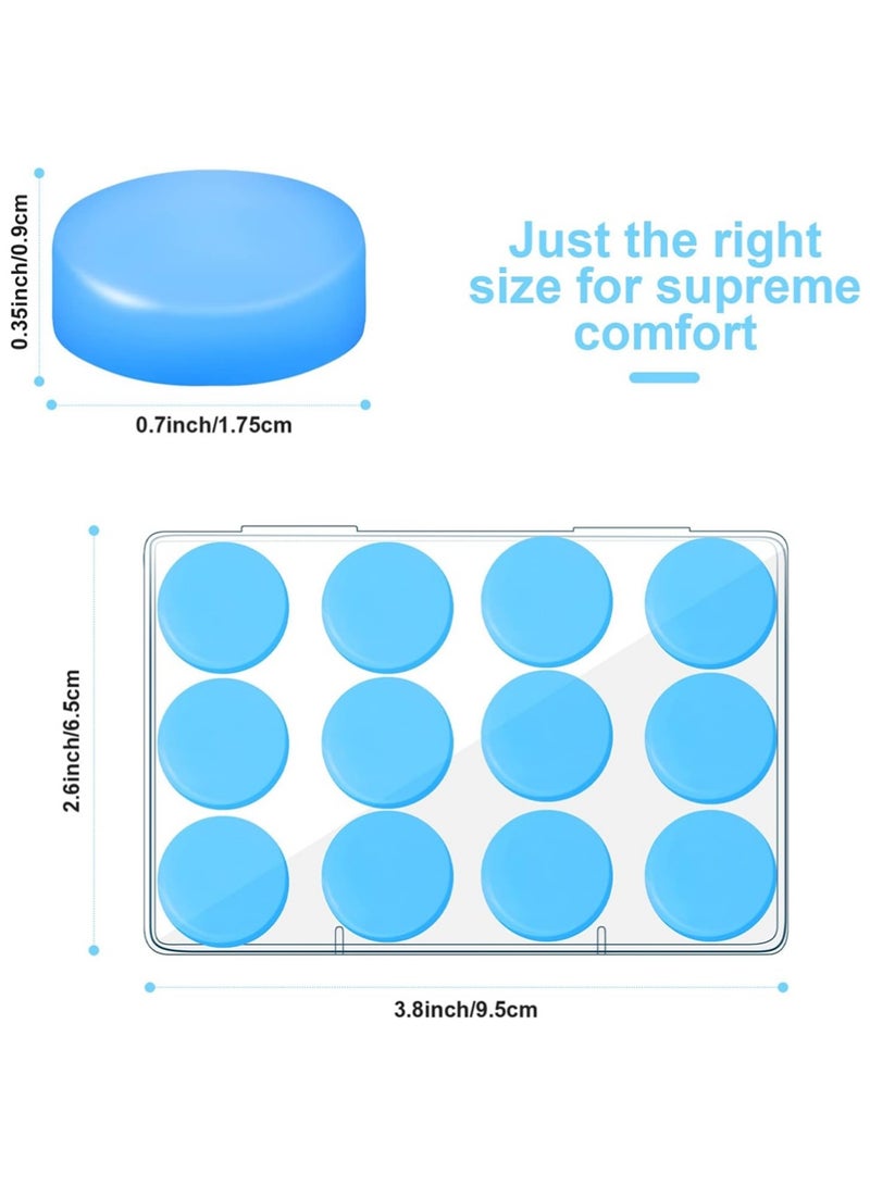 YOUGE 18 Pairs Ear Plugs for Sleeping Swimming Moldable Soft Silicone Waterproof Earplug Reusable Travel Noise Cancelling Earplugs White Blue Pink - Image 2