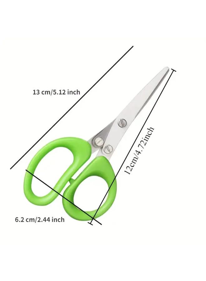 1pc Three Floors Stainless Steel Kitchen Scissors Chopping Green Onions Vegetables Herbs Spices Essential Cooking Tool - Image 3