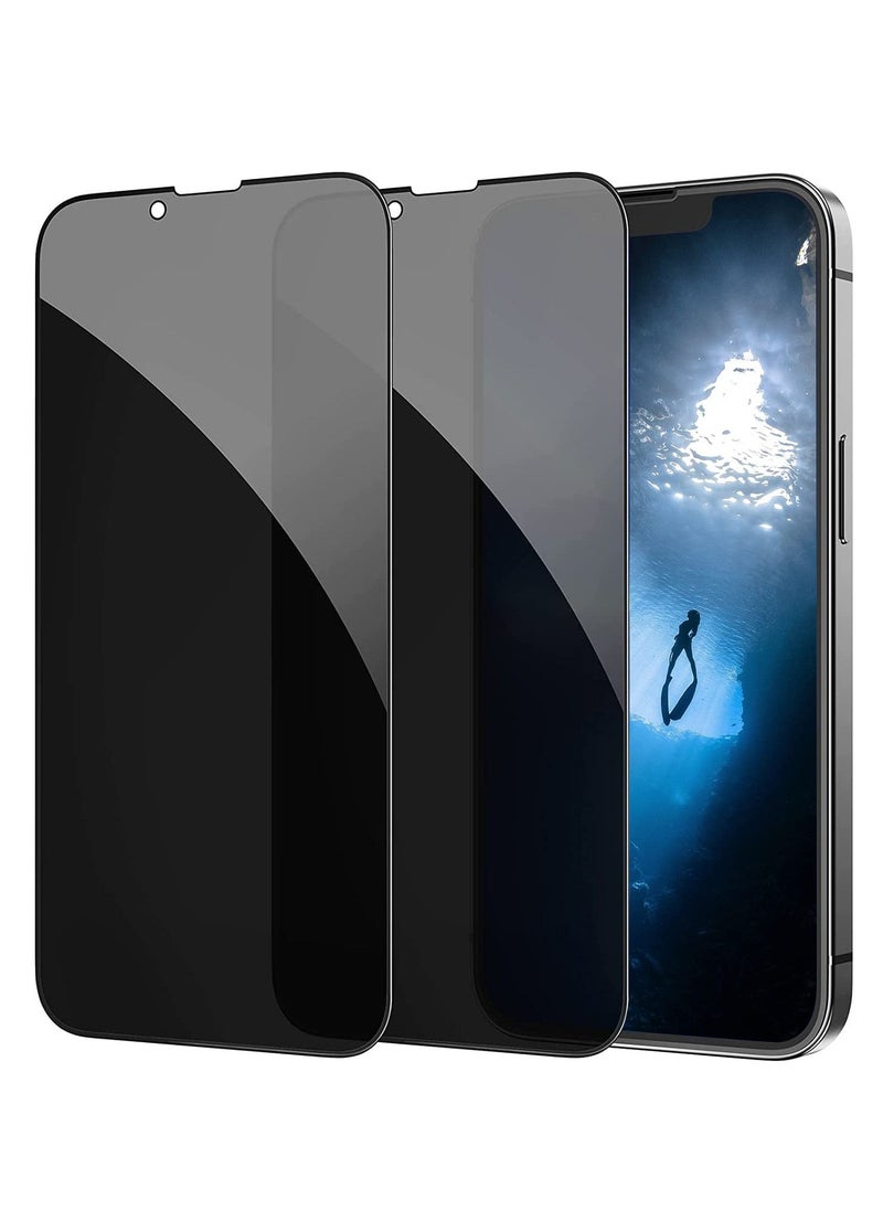 BORTONY Pack of 2 iPhone 14 Plus /13 Pro Max Privacy Screen Protector 9H Anti Spy Dark Film Guard Case Friendly Bubble Free Tempered Glass for Apple iPhone 14Plus/13 Pro Max 6.7 Inch 2022  - Image 1