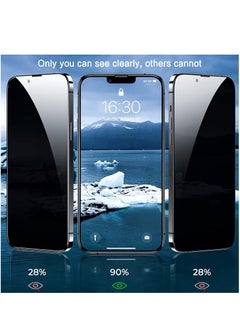 BORTONY Pack of 2 iPhone 14 Plus /13 Pro Max Privacy Screen Protector 9H Anti Spy Dark Film Guard Case Friendly Bubble Free Tempered Glass for Apple iPhone 14Plus/13 Pro Max 6.7 Inch 2022  - Image 2