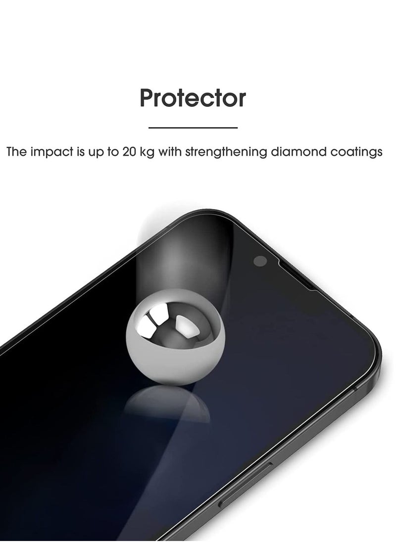 BORTONY Pack of 2 iPhone 14 Plus /13 Pro Max Privacy Screen Protector 9H Anti Spy Dark Film Guard Case Friendly Bubble Free Tempered Glass for Apple iPhone 14Plus/13 Pro Max 6.7 Inch 2022  - Image 5