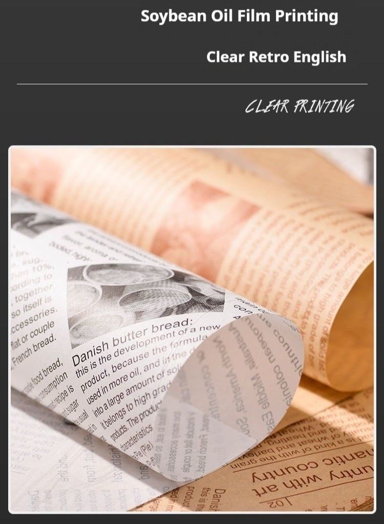 RinGinG Bread Sandwich Burger Fries Food Grade Oil Proof Paper Grease Greaseproof Wrappers Wrapping Baking Tools Gift Tissue 100PCS - Image 2