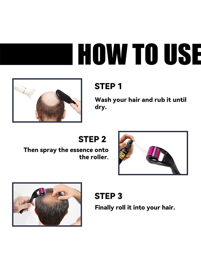 EELHOE - Herbal Hair Boost Essence Spray - Regrowth Treatment Anti Hair Loss Serum Hair Growth Essence Spray Micro Needling Roller Set For Bald Head 30ml - Image 1