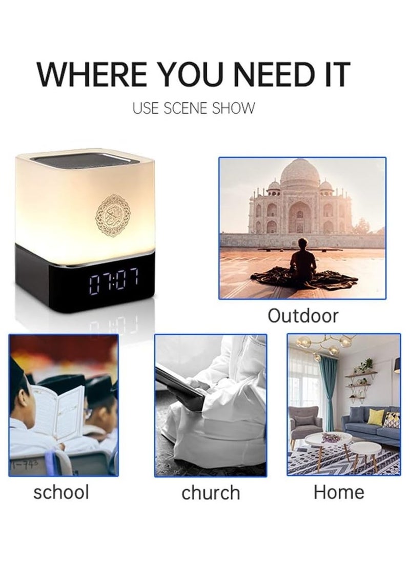 Digipace - Quran Cube Speakers, Quran Lamp App Control 8gb Fm, Bluetooth Quran Speaker Night Light, Hajj Gift - Image 1