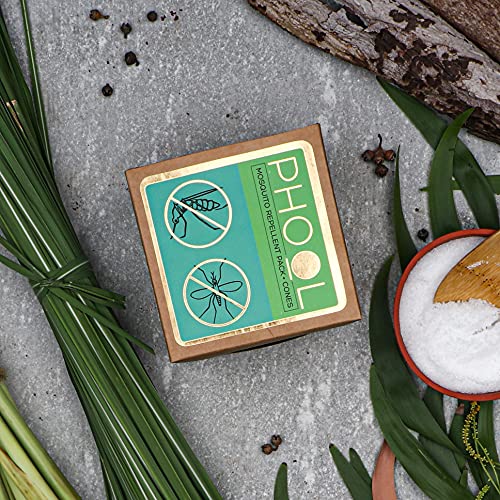 PHOOL LUXURY INCENSE Phool - Mosquito Repellent dhoop| Pack of 2 (80 Organic Dhoop Cones | 2 Fragrances- Citronella & Eucalyptus)+1 Free Ceramic Holder |Handrolled |Sulphur & Charcoal Free | 100% Organic (500 GMS) - Image 5
