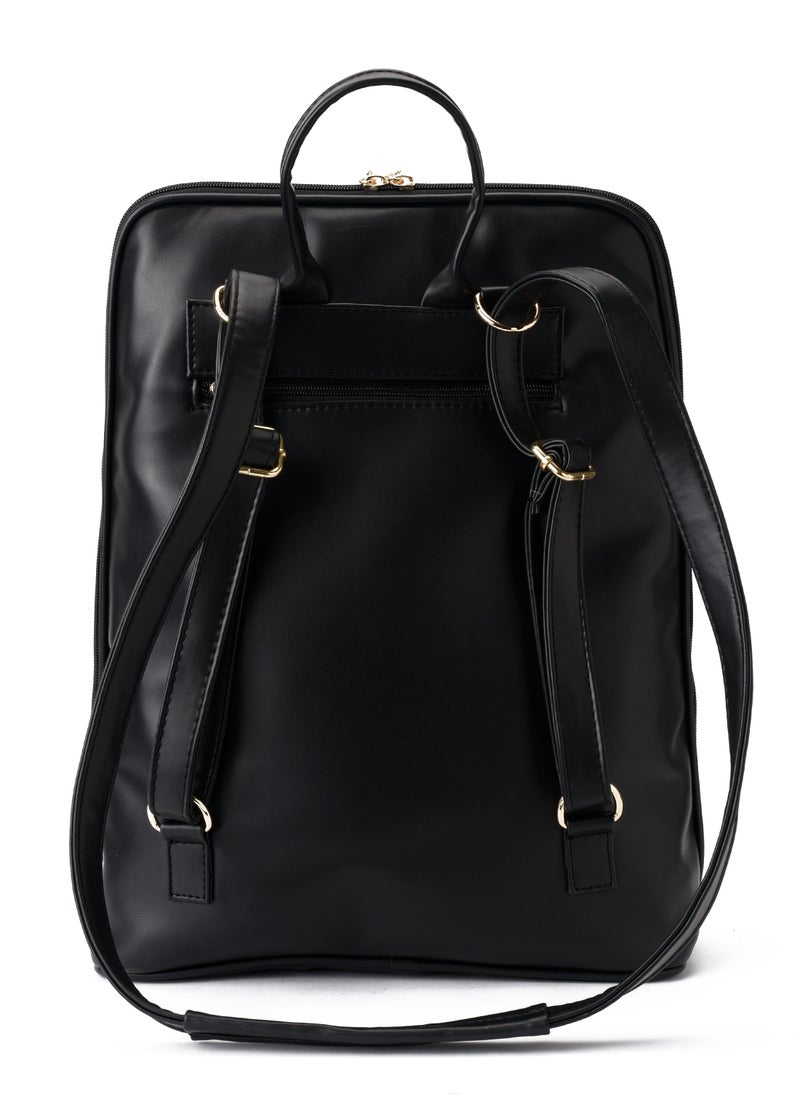 بافو Backpack/Cross Black with floral embroidery- Code 527  - Image 3