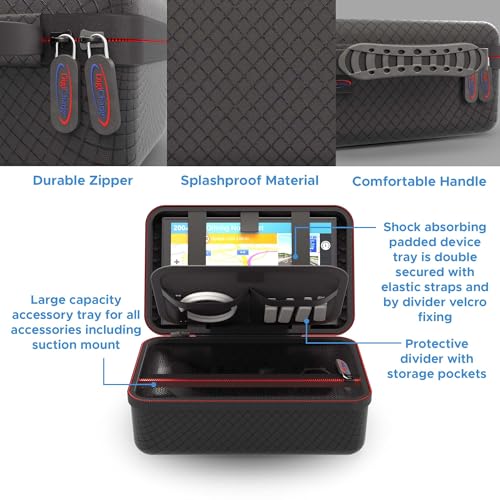 Digicharge Case for 7'' GPS Garmin RV 795, RV 790 RVcam 795 Dezl/DezlCam OTR710 Dezl OTR700 DriveCam/Drivesmart 76 DezlCam Fleet 790, Tomtom Go Camper Max Discover Expert Exclusive 7 Inch Fits Mount - Image 3