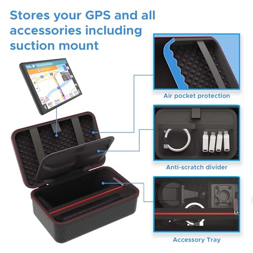 Digicharge Case for 7'' GPS Garmin RV 795, RV 790 RVcam 795 Dezl/DezlCam OTR710 Dezl OTR700 DriveCam/Drivesmart 76 DezlCam Fleet 790, Tomtom Go Camper Max Discover Expert Exclusive 7 Inch Fits Mount - Image 2
