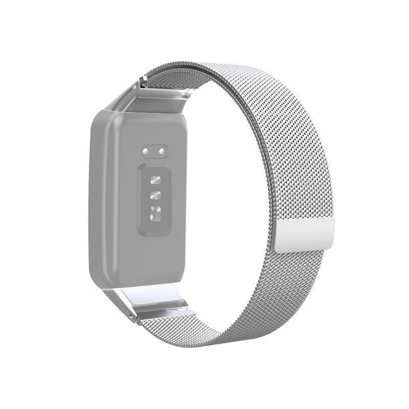 erorex For Oppo Watch Free Nfc Milan Magnetic Metal Watch Band(Silver) - Image 1