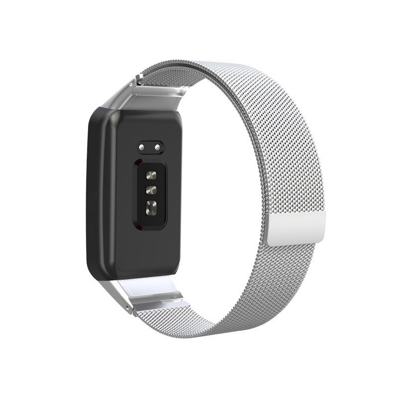 erorex For Oppo Watch Free Nfc Milan Magnetic Metal Watch Band(Silver) - Image 3
